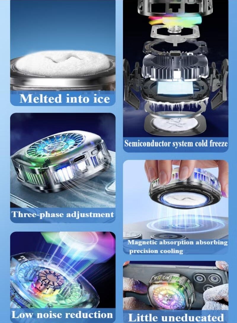 Magnetic Mobile Phone Cooler with Semiconductor Cooling Chip, Universal Cooling Fan for iPhone & iPad, Perfect for TikTok Live, Outdoor Vlogs, Mobile Gaming – Portable & Efficient - Image 5