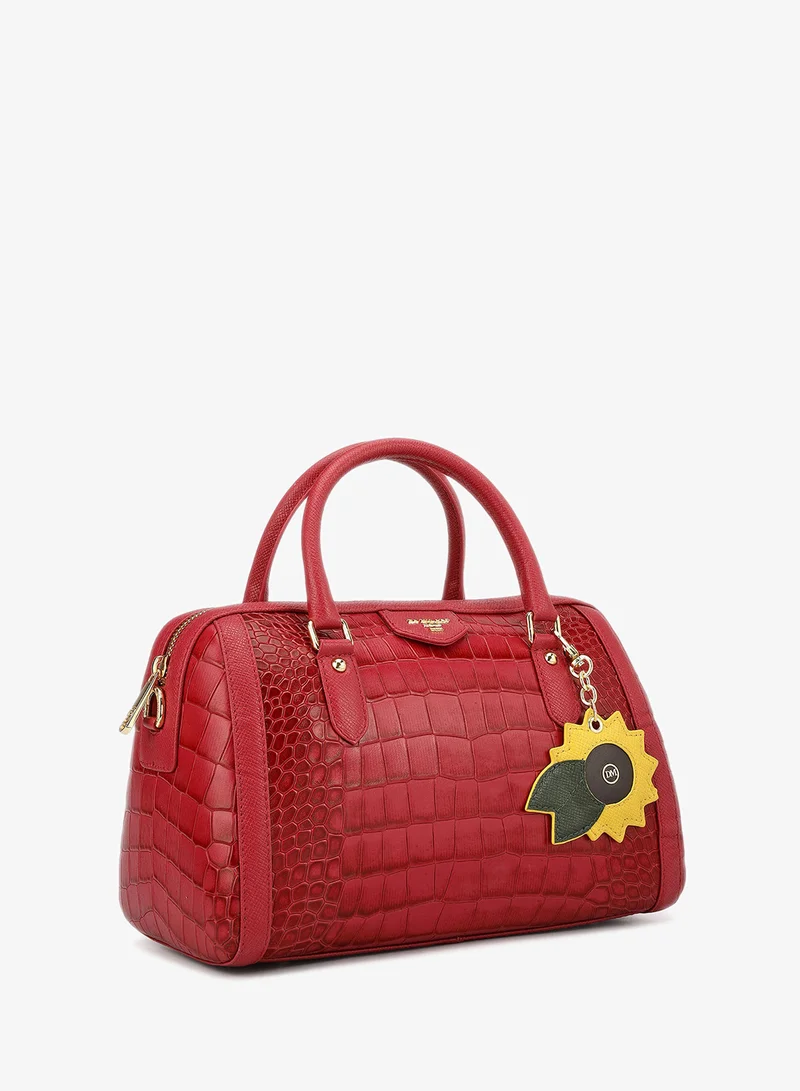 دا ميلانو حقيبة متوسطة جلد تمساح بفيونكة - بلومبيري