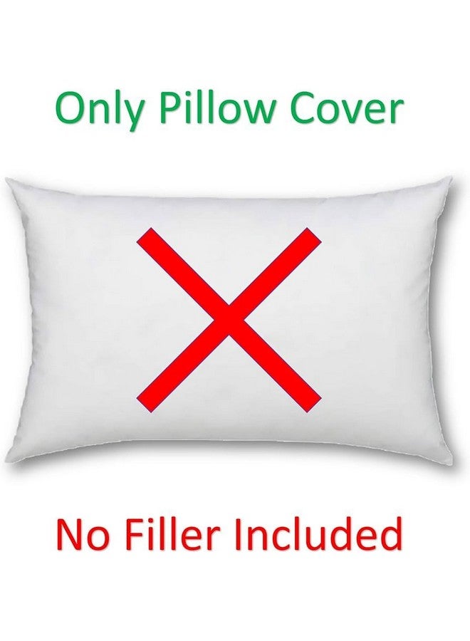 HOUSE FOX Zipper Glace Cotton Pillow Covers/Cases/Protectors (NOT Pillow) Set of 2 Pair Or 4 Pcs,Size -18x28inch with Zip/Chain (Geometric Blue, Standard) - Image 2