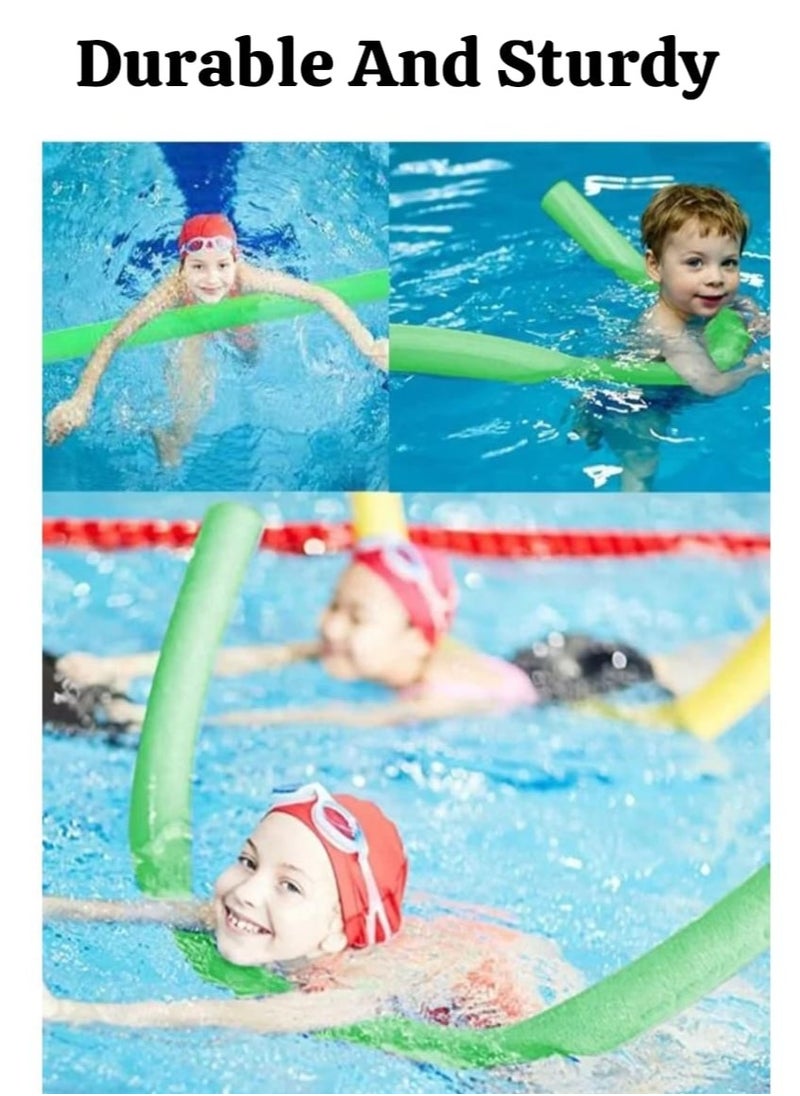 ISHWAZ Bundle of 4  Green Swimming Pool Noodles - Perfect Swimming Tool For aquatic Workouts, For beginners and trainers  - Image 3