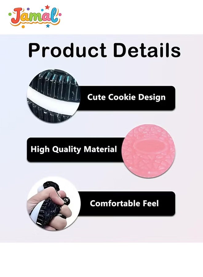 Jamal Squishy Biscuit Stress Relief Toy 2PCS Set Pinch Decompression Realistic Sandwich Design Fidget Toy for Anxiety Relaxation Office Desk Accessory Daily Use Gift - Image 3