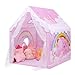 Decalsweet Kids Play Tent Pink Princess Tent for Girls Large and Foldable Kids Playhouse with Windows Portable and Lightweight Playtent Indoor Outdoor for Gift to Toddlers - Image 2