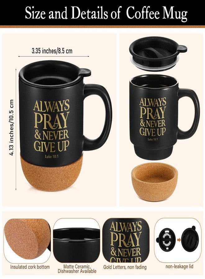 FillTouch 4 Set Inspirational Easter Christian Gifts for Men 15 oz Bible Verse Ceramic Coffee Mug A5 Journal Ballpoint Pen Religious Gift Set for Church Teacher Husband Dad - Image 2