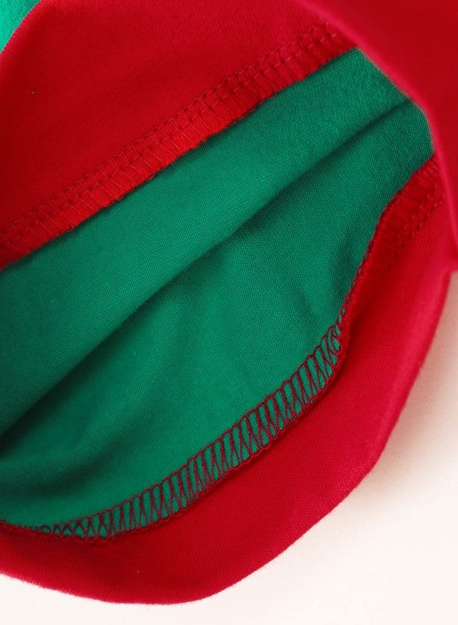 RETSUGO Newborn Elf Cloth Set for Baby Boys Girls Christmas Outfit Stripe Xmas Clothing Infant Christmas Clothes Sets My First Xmas Outfit Long Sleeve 3pcs Set 610 6-12 Months - Image 5