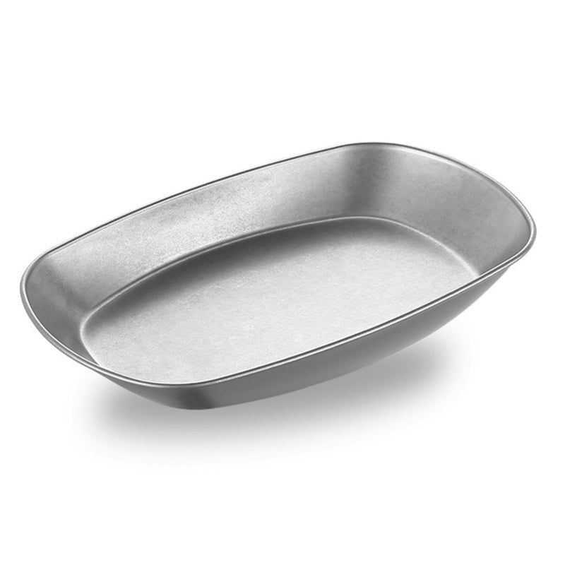 Stainless Steel Plates: L Size Retro Snowflakes, Space Saving Stackable Design - Dishwasher Safe Durable Plates for Camping, Picnics, Everyday Dining - Image 2