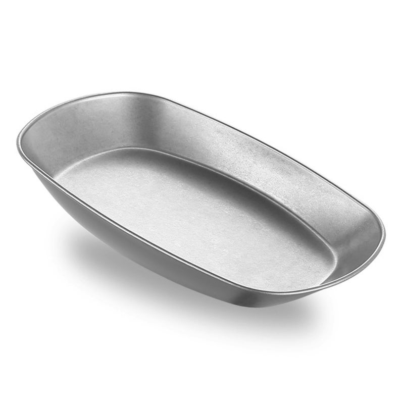 Stainless Steel Plates: L Size Retro Snowflakes, Space Saving Stackable Design - Dishwasher Safe Durable Plates for Camping, Picnics, Everyday Dining - Image 3