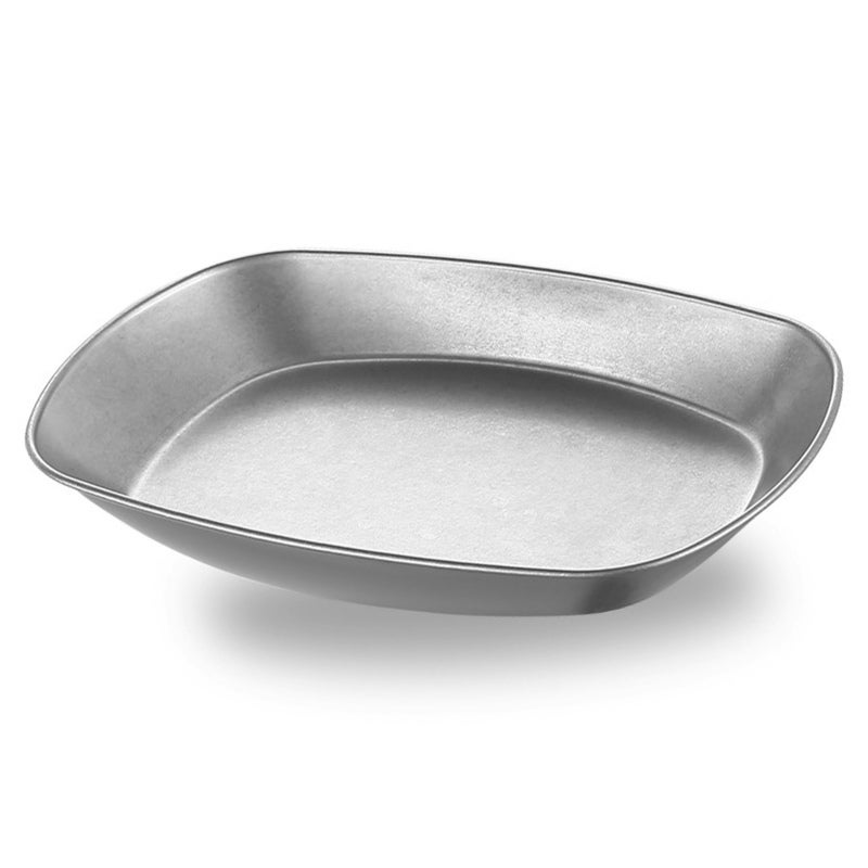 Stainless Steel Plates: L Size Retro Snowflakes, Space Saving Stackable Design - Dishwasher Safe Durable Plates for Camping, Picnics, Everyday Dining - Image 4