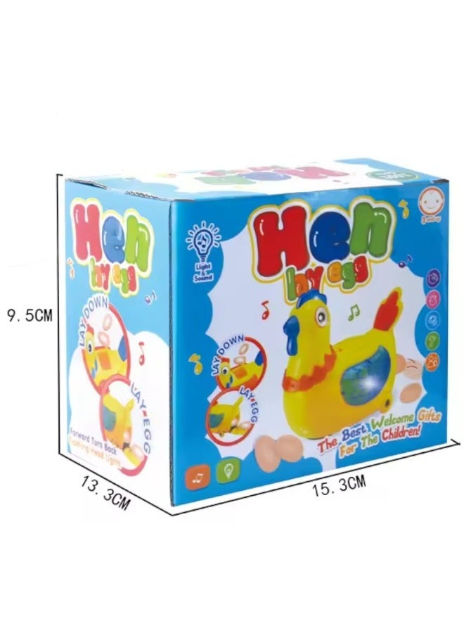 Toy Box Electric Laying Hen Toy for Kids Walks and Lays Eggs with Lights and Fun Music - Image 2