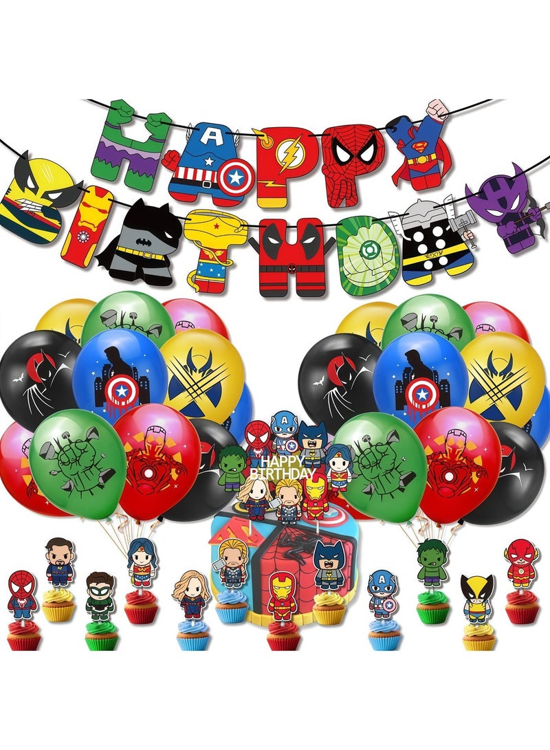 Balloon World Spider Man Balloon Garland Set with Happy Birthday Banner,Cake Topper,Perfect for Graduation Baby Shower Birthday Bachelorette Party Backdrop Decoration,Suitable for Indoor and Outdoor - Image 3