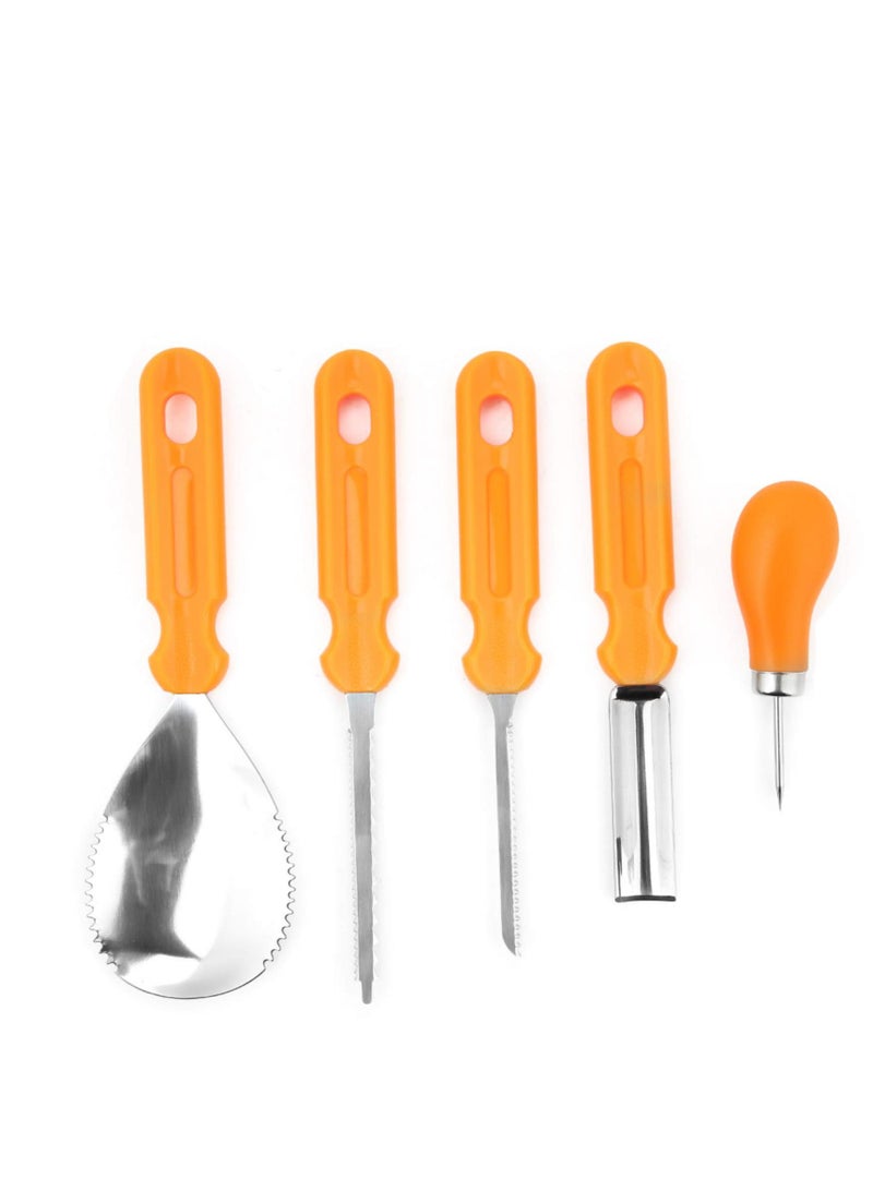SYOSI Pumpkin Carving Tools 13PCS Sharp Manual Sculpt Pumpkin Lantern Carving Kit with Storage Bag Professional Pumpkin Cutting Supplies Tools Kit - Image 5