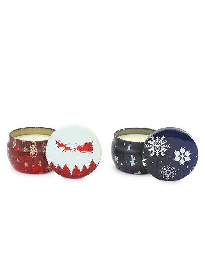 مجموعة هدايا شموع عيد الميلاد المعطرة - 4 قطع - Image 3