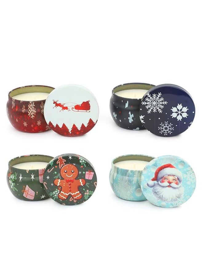مجموعة هدايا شموع عيد الميلاد المعطرة - 4 قطع - Image 1