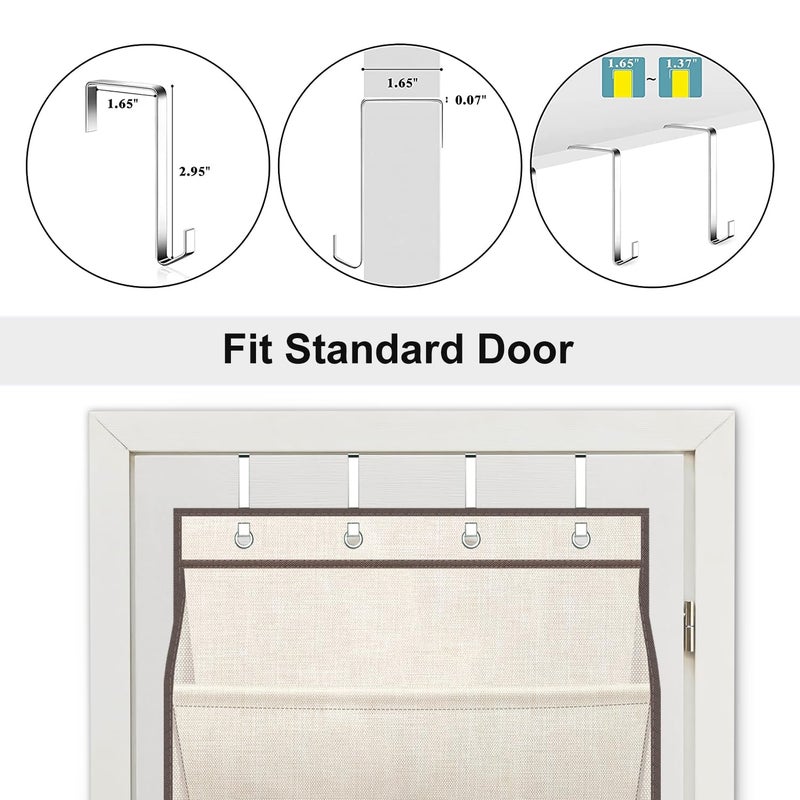 SLEEPING LAMB Shoe Rack for Door, Kids Door Shoe Organizer for Closet hanger, Narrow Hanging Sneaker Storage with Large Deep Pockets for Toddler, Girl, Baby Room Decor, Beige - Image 5