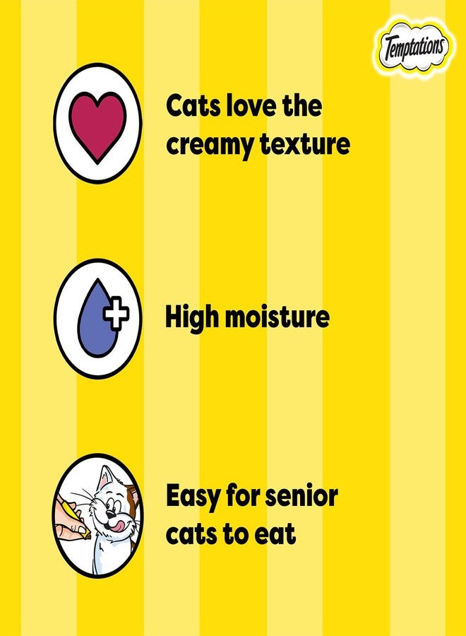 Temptations Creamy Purrrr-ée Lickable Cat Treats, Maguro & Scallop Flavors, 12g x 20 Packs (240g), Made with Real Fish, Rich in Protein, Vitamin B3, B5, Low Calorie & No Added Sugar, Adult - Image 4