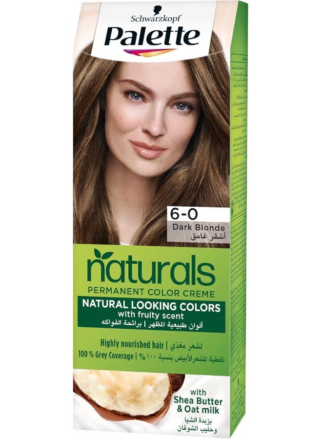Schwarzkopf Palette Permanent Natural Colours Cream 6-0, Dark Blonde, 100 ml - Image 1