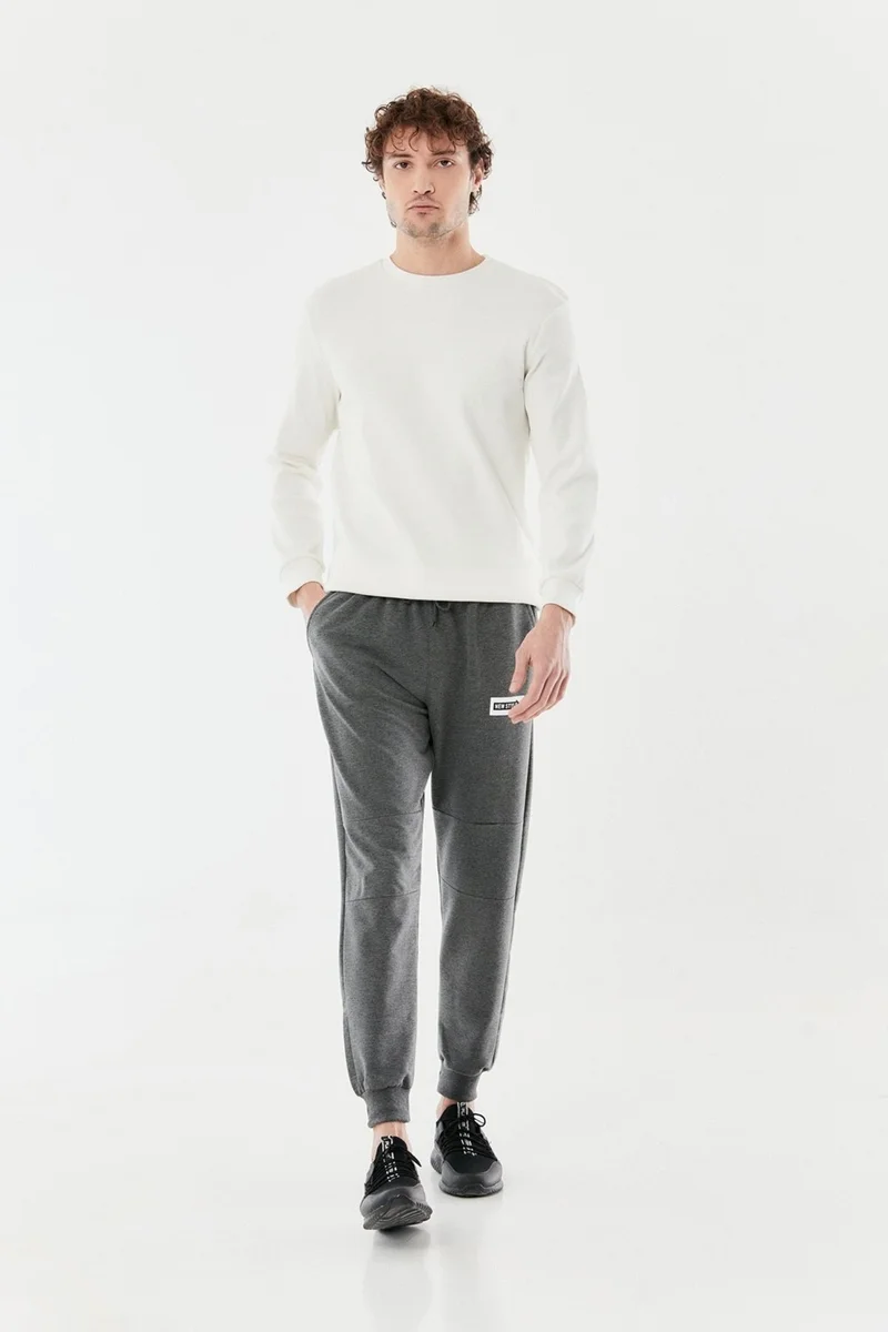 FullaModa Printed Elastic Waist Jogger Sweatpants