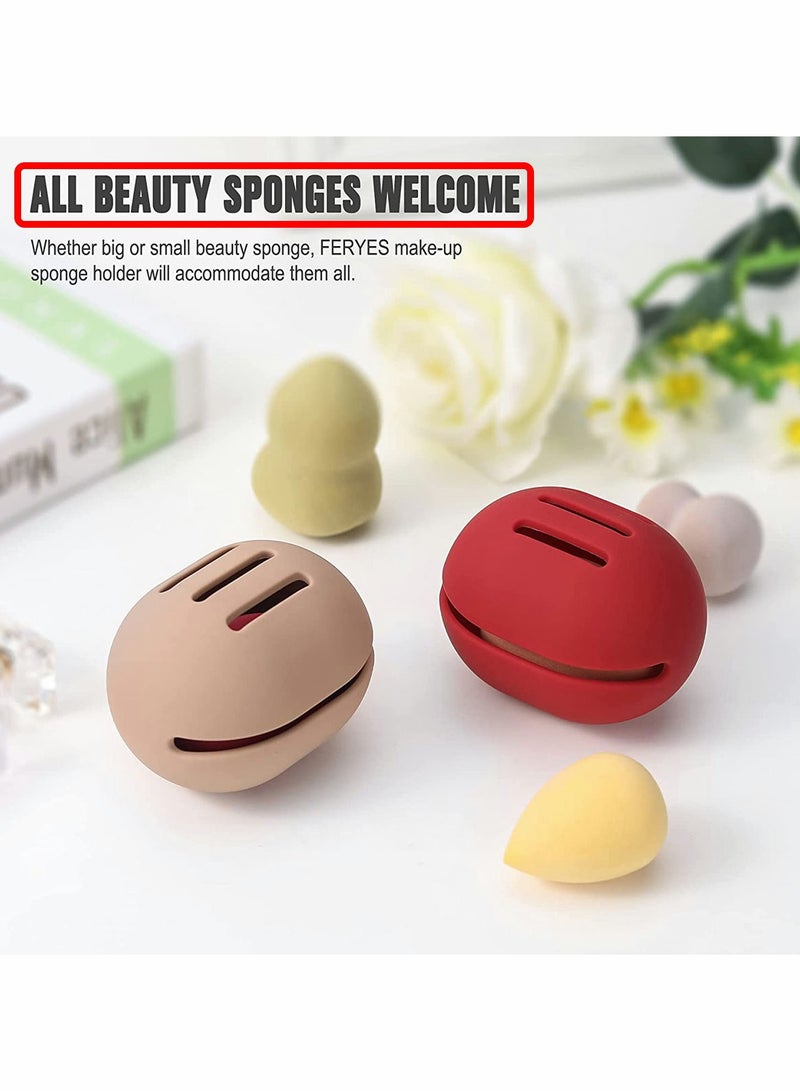 Makeup Sponge Holder Portable Cosmetic Blender Silicone Travel Drying Case Beauty Egg Storage Box Powder Puff Container