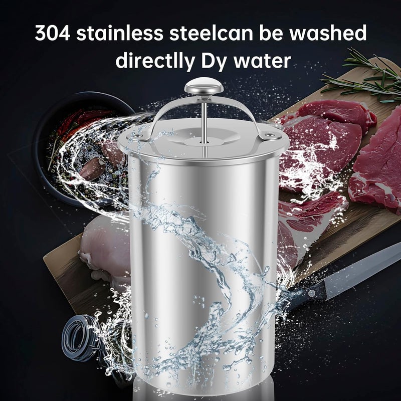 windforgecraft Meat Press Cooker Stainless Steel Ham Press Maker Multifunctional Meat Press Marker with Thermometer &15 Zipper Sandwich Bags Reusable Deli Meat Press for Making Homemade Deli Meat - Image 2