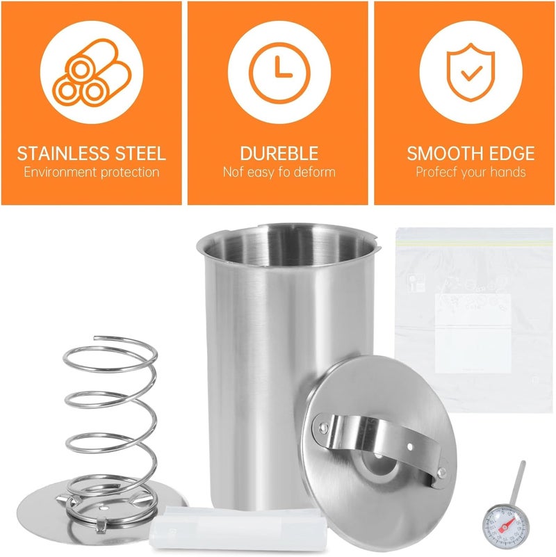 windforgecraft Meat Press Cooker Stainless Steel Ham Press Maker Multifunctional Meat Press Marker with Thermometer &15 Zipper Sandwich Bags Reusable Deli Meat Press for Making Homemade Deli Meat - Image 5
