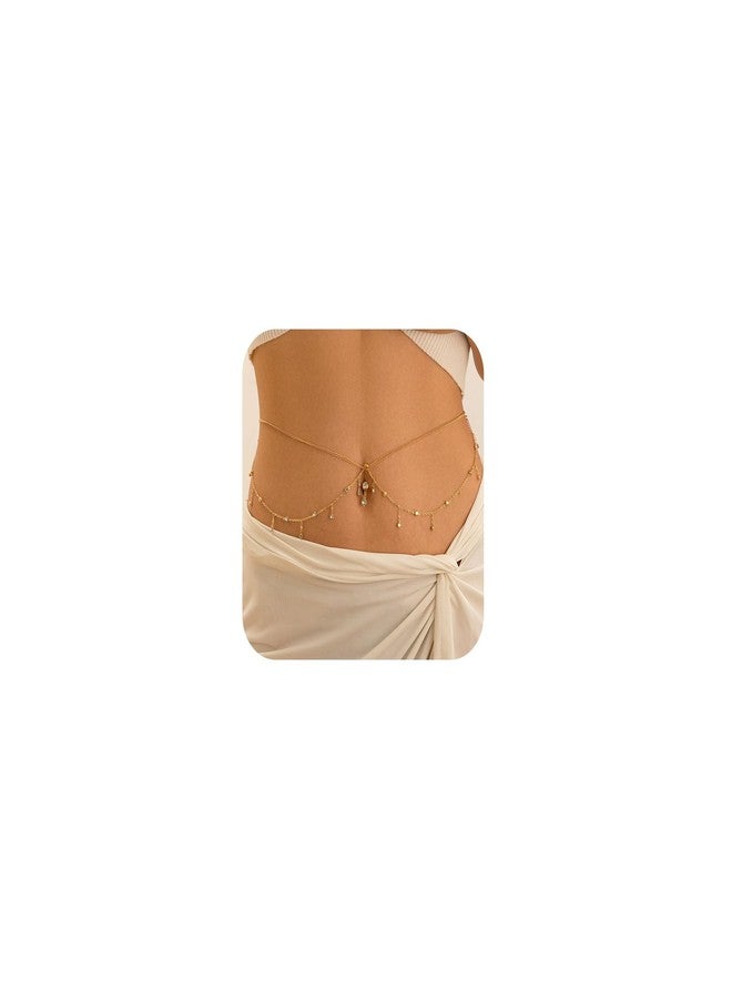 Longita Gold Waist Chain for Women Gold Belly Chain With Belly Rings Layered Stomach Chains Rhinestone Body Chain Waist Jewelry with Navel Ring - Image 1