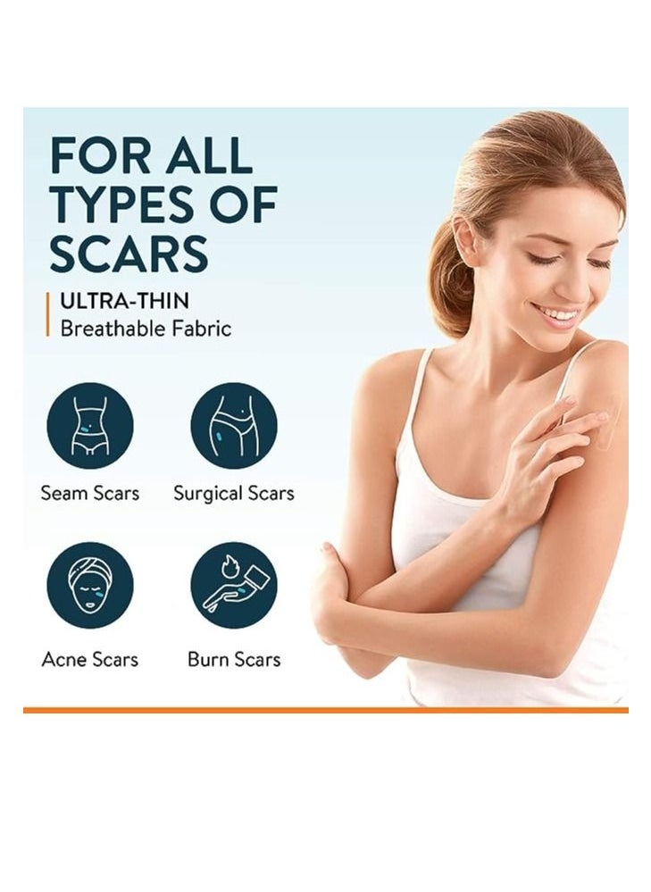 Nuvadermis - NUVADERMIS Silicone Scar Sheets - Dermatologically Tested - For Surgery, Keloid, C-Section Scars - 4 Pack - Image 1