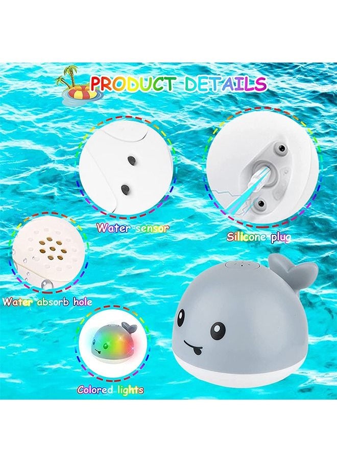 Ant - Rechargeable Baby Bath Toys, Pool Bathroom Baby Toy with Double Layer Waterproof, Light Up Whale Spray Water Bathtub Toys for Toddlers Infant Kids Boys Girls - Image 1