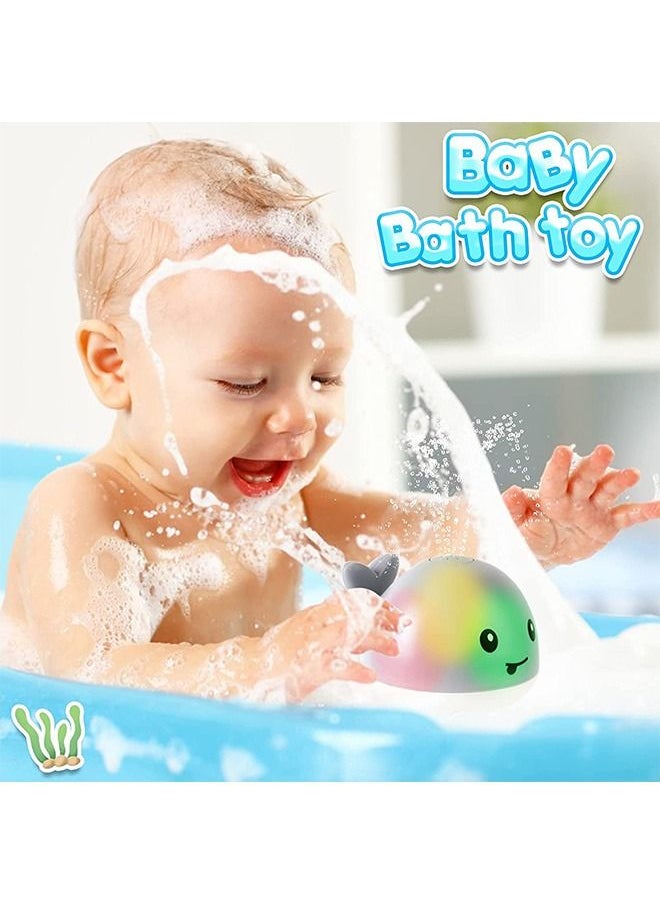 Ant - Rechargeable Baby Bath Toys, Pool Bathroom Baby Toy with Double Layer Waterproof, Light Up Whale Spray Water Bathtub Toys for Toddlers Infant Kids Boys Girls - Image 1