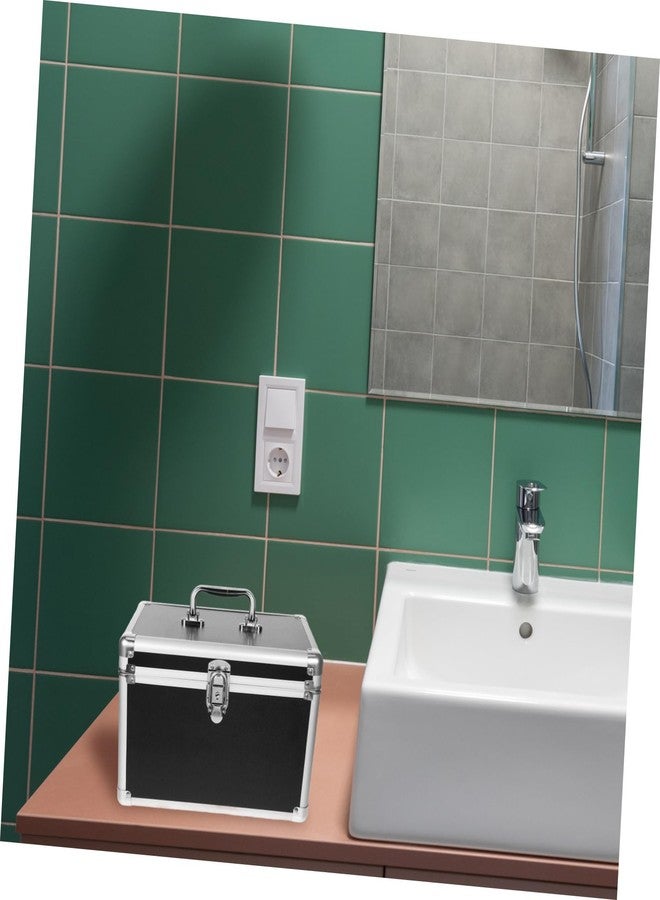 سولوستر منظم حقيبة مكياج معدنية أنيقة من سولستر، صندوق تخزين مناسب للسفر، تخزين آمن لمنتجات التجميل - Image 4