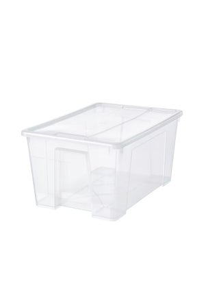 SAMLA Box with lid, transparent, 57x39x28 cm/45 l - pzsku/Z28762EAA84B909A03DD7Z/45/_/1734499542/3f288195-6fbd-4d76-8366-f07b261b0170