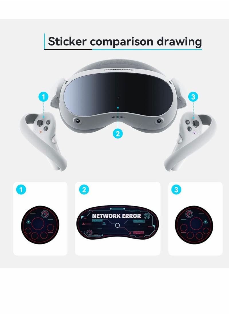 SYOSI Decal Sticker Skin for PICO 4,for VR Headset Lens and Controllers, Protection Film for Virtual Reality Gaming Handle Front Face  - Image 2
