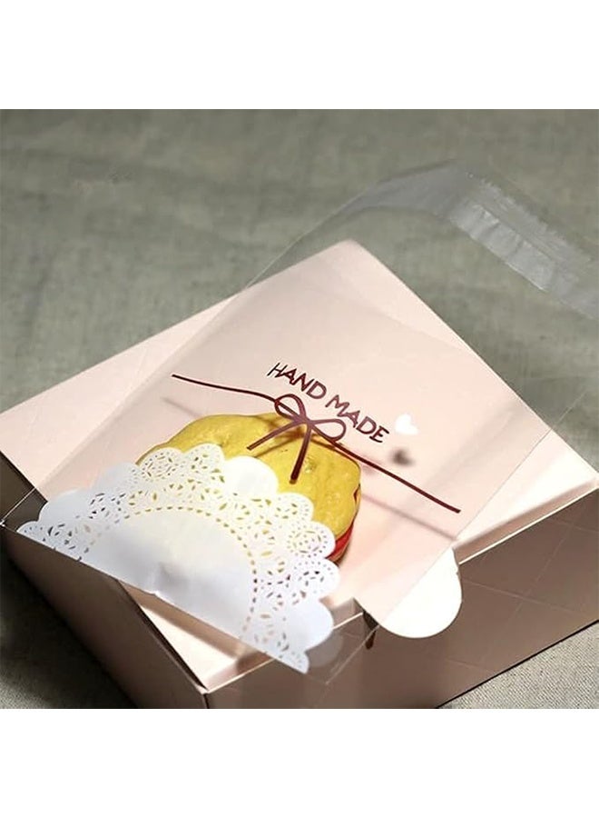 200 PCS Self Adhesive Plastic Cookie Bags, Bowknot Clear Treat Bags for Cookies Candy Biscuits, Perfect for Bakery DIY Favors and Holiday Gift Packaging - Image 3