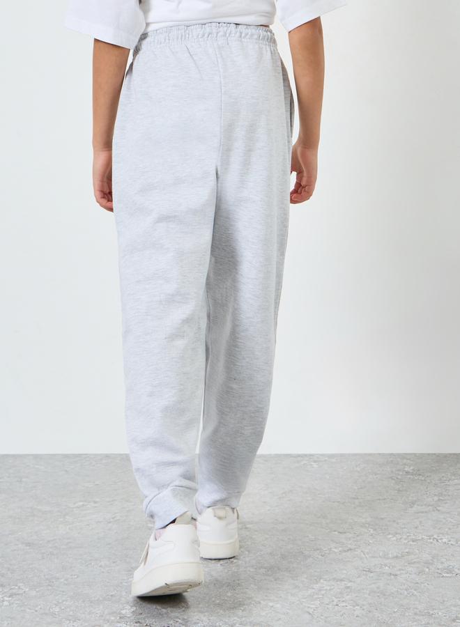Styli Teens Grey Graphic Print Cotton Joggers - Image 4