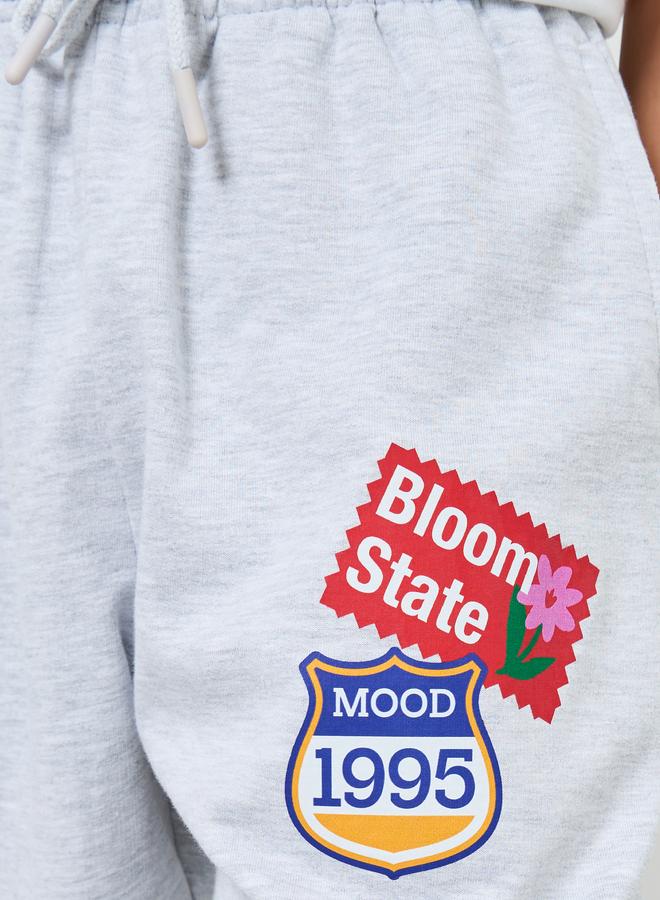 Styli Teens Grey Graphic Print Cotton Joggers - Image 3