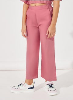 Styli Layered Sleeve Crop Top & Wide Leg Pants Set  - Image 4