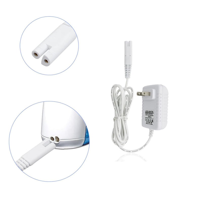 PDEEY شاحن بديل لجهاز تنظيف الأسنان بالماء Waterpik WP360 WP462 WP450 مع محول حائط وكابل بطول 5 أقدام (يرجى التحقق من الطراز قبل الشراء) - Image 4