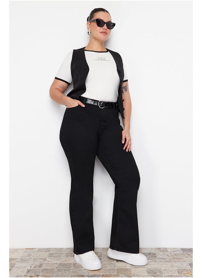 trendyol - Black High Waist Flare Jeans - Image 1