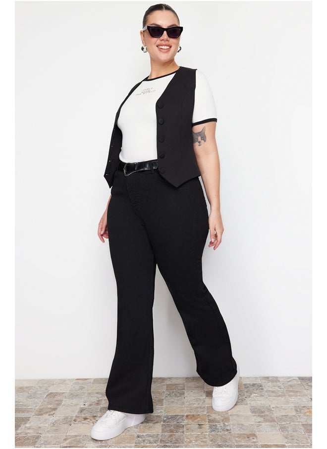 trendyol - Black High Waist Flare Jeans - Image 1