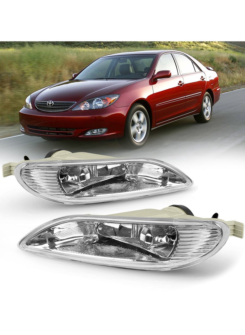 طقم مصابيح الضباب من Kashafi CM2003TY لسيارة Toyota Camry 2003 مصباح أمامي للسيارة لمبة هالوجين 9006 12 فولت 55 وات IP67 مقاومة للماء عالية الأداء عدسة شفافة مع تسخير الأسلاك - Image 1