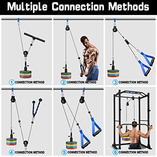SERTT Weight Cable Pulley System Gym, SERTT Upgraded Cable Pulley Attachments for Gym LAT Pull Down, Biceps Curl, Tricep, Arm Workouts - Weight Pulley System Home Gym Add On Equipment - Image 3