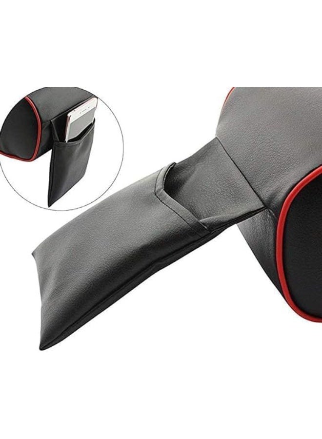 American Memory Foam Car Armrest – Durable Leather Cover with Adjustable Phone Holder, Universal Fit for Most Cars - Image 3