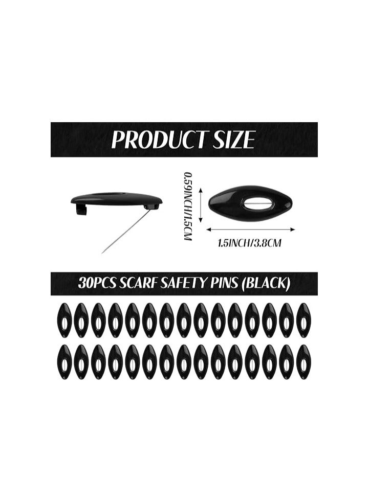 ستار بيجا دبابيس حجاب سوداء من ستار بيجا، مجموعة من 30 دبوسًا من فاير فلاي - Image 2