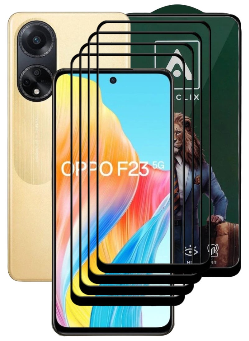 ACLIX 4 Pieces Antistatic ESD Dustproof Premium Quality High Definition Tempered Glass Screen Protector Designed For Oppo F23 - Image 1