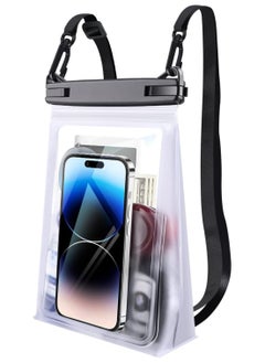 Large Floating Waterproof Phone Pouch with Sealing Strip, Cell Phone Dry Bag Case for iPhone 15 14 13 12 Pro Max Galaxy Google All Phones, Universal Float Waterproof Bag for Beach Vacation