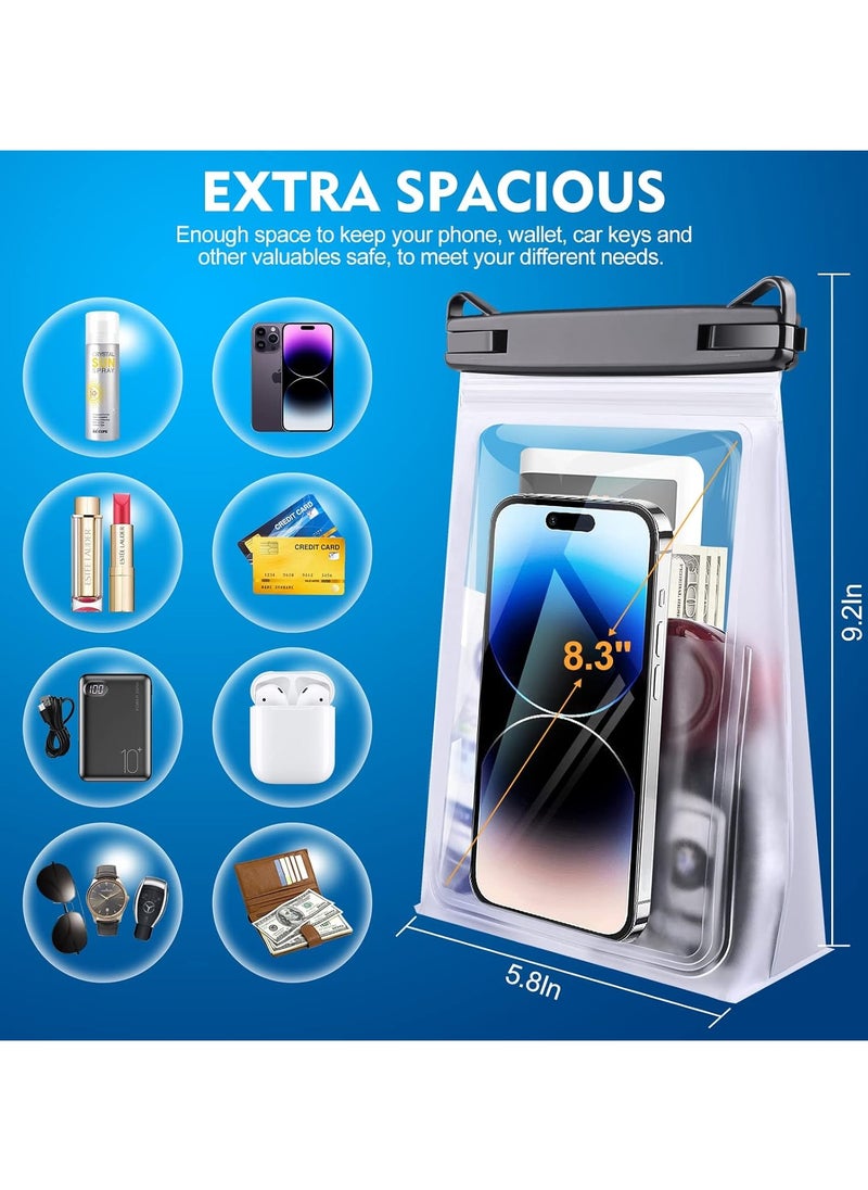 GUDOO - Large Floating Waterproof Phone Pouch with Sealing Strip, Cell Phone Dry Bag Case for iPhone 15 14 13 12 Pro Max Galaxy Google All Phones, Universal Float Waterproof Bag for Beach Vacation - Image 1