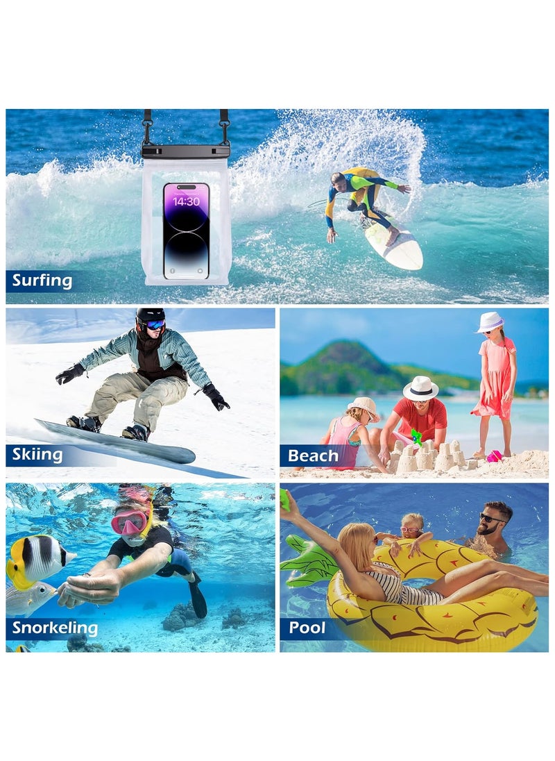 GUDOO - Large Floating Waterproof Phone Pouch with Sealing Strip, Cell Phone Dry Bag Case for iPhone 15 14 13 12 Pro Max Galaxy Google All Phones, Universal Float Waterproof Bag for Beach Vacation - Image 1