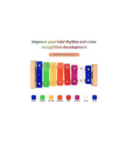 Generic Xylophone for Children, Xylophone Glockenspiel Wood, Rhythm Musical Instruments, Xylophone with 2 Beaters for Adults Children Glockenspiel Toy Gift  - Image 3