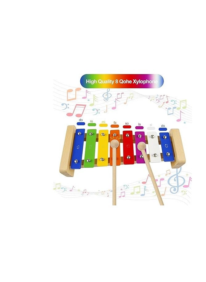 Generic Xylophone for Children, Xylophone Glockenspiel Wood, Rhythm Musical Instruments, Xylophone with 2 Beaters for Adults Children Glockenspiel Toy Gift  - Image 4