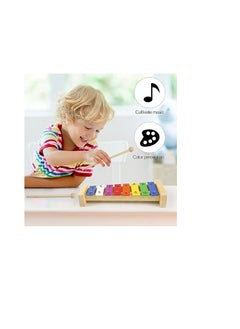 Generic Xylophone for Children, Xylophone Glockenspiel Wood, Rhythm Musical Instruments, Xylophone with 2 Beaters for Adults Children Glockenspiel Toy Gift  - Image 5