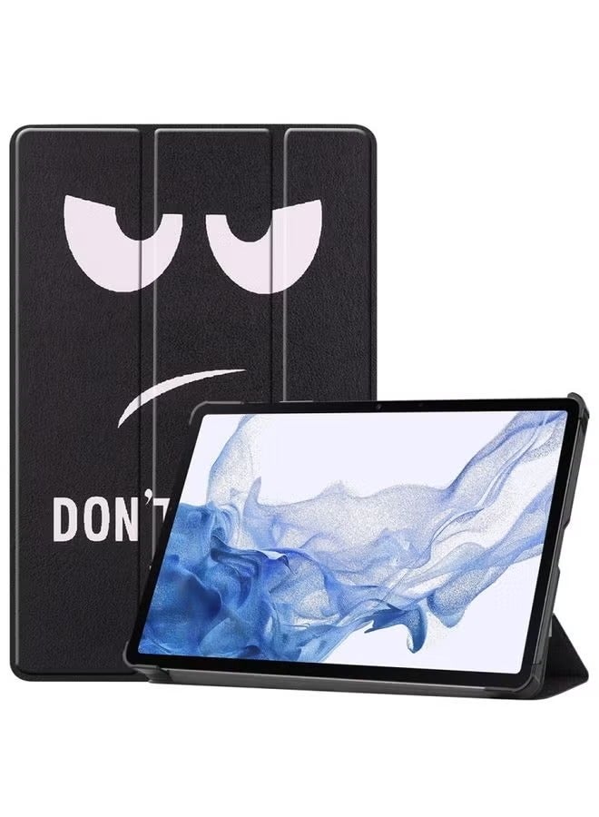 PROMASS Case Cover For Samsung Galaxy Tab S9 JUNSUNMAY Custer Painted 3-Fold Stand Leather Smart Tablet Case Big Eye