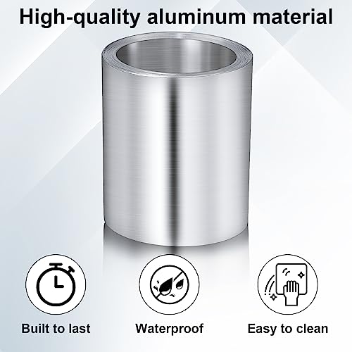 Ripeng 50 Feet Aluminum Flashing Roll Roof Flashing for Roof and Garden Preventing Roofing Stains Roof Strip for Moss and Mildew Prevention (1 Roll,6'' x 50' x 0.0078'') - Image 3